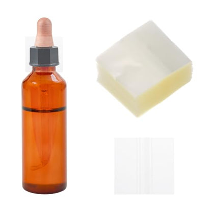 PATIKIL Shrink Wrap Bands 1.8"x1.6"/45x40mm 300pcs PVC Clear Bottle Seals - size: 1.8 x 1.6 Inch