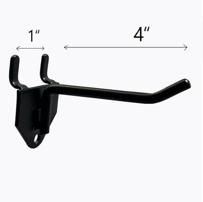 NectaCol 30 Packs 4" Long Metal Pegboard Hooks, Standard Hooks is Fit to Any Pegboard Panels - size: 4 Inch