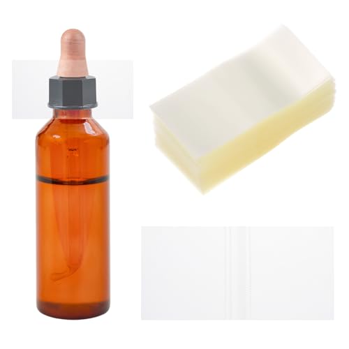 PATIKIL Shrink Wrap Bands 2.4"x1.2"/62x30mm 300pcs PVC Clear Bottle Seals - size: 2.4 x 1.2 Inch