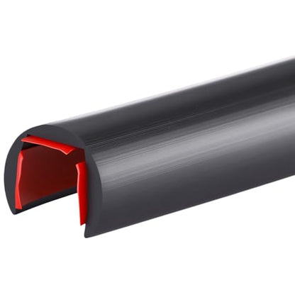 1/2 Inch Rubber Edge Trim 20ft Self-Adhesive U Channel Edge Strip - size: 20ft，1/2 Inch