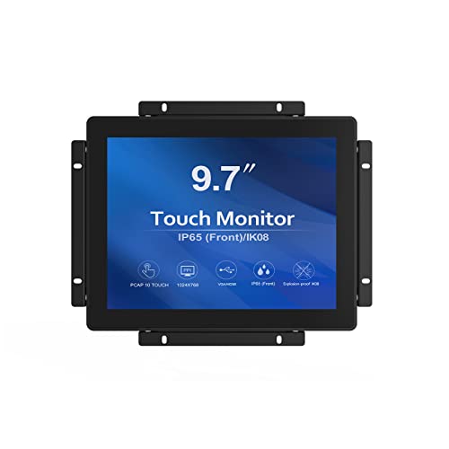 GreenTouch 9.7 Inch Open Frame 1024x768 PCAP Touch Screen Monitor, Embedded Touch LCD Display for Industrial - size: 9.7 in