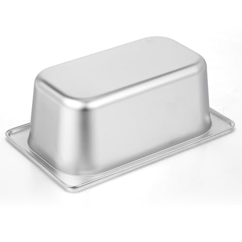 4 Pack Hotel Pans, 1/4 Size 4" Deep Stainless Steel Steam Table Serving Pan, Buffet Dinner Catering Food Pans, Warmer Breading Tray Batter Pan for Restaurant Salad Bar Party Supplies