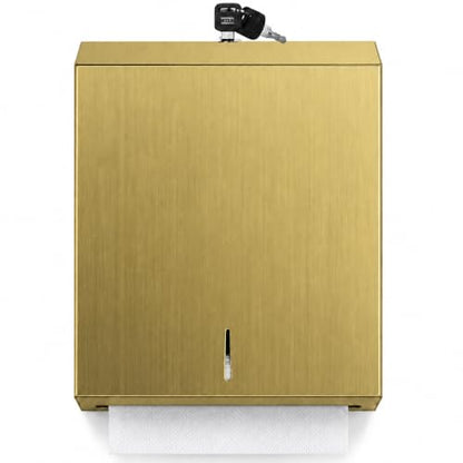 Stainless Steel Paper Towel Dispenser Wall Mount for Commercial Bathrooms - color: 3813-gold