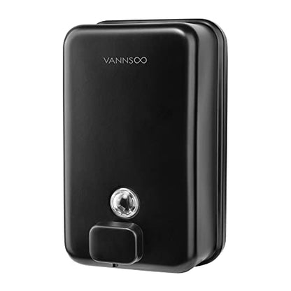 Wall Mounted Commercial Soap Dispenser Bathroom, Vertical Black - color: Vertical Black