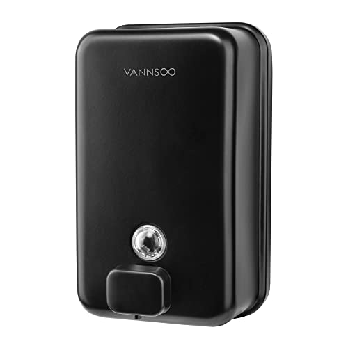 Wall Mounted Commercial Soap Dispenser Bathroom, Vertical Black - color: Vertical Black