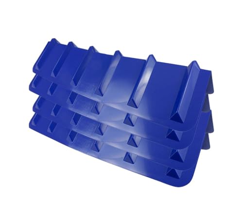 Mytee Products 4 Pack Blue Flatbed Edge Protectors - 8" x 8" x 36" | V Shaped Winch Ratchet Straps Plastic Corner Protector for Flatbed Cargo Load - color: Blue, size: 4 - Pack