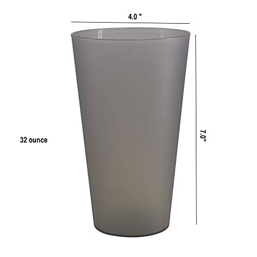 32 oz Plastic Cups Reusable set of 12, Large Plastic Tumblers Jewel - color: Jewel Tones
