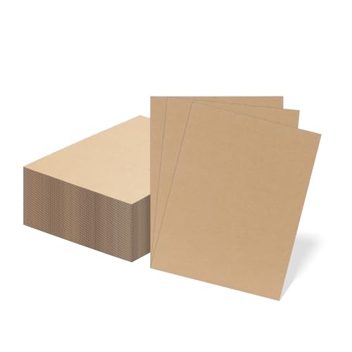 RLAVBL 50 Pack 8.5x11 Corrugated Cardboard Sheets, Flat Cardboard Inserts for Shipping, Mailing, Packing, DIY Crafts - color: Brown-50 Pack, size: 8.5x11