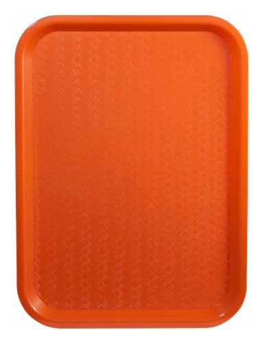 Winco Fast Food Tray, 10 by 14-Inch, Orange,Medium - color: Orange, size: 10" x 14"
