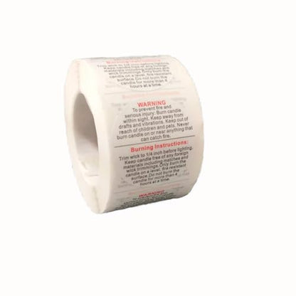 UPSTORE 500Pcs 1.5Inch Candle Warning Labels for DIY Candle Making Craft - color: White