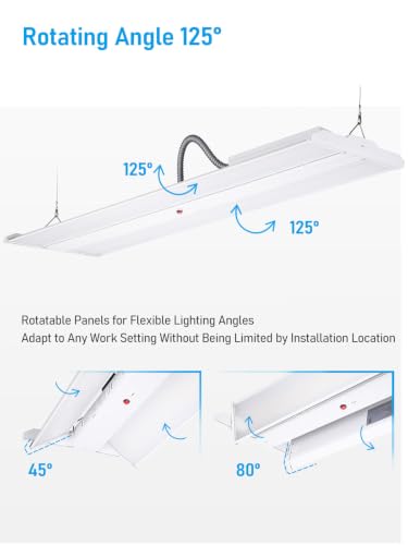 LEONLITE 4FT 225W LED Linear High Bay Light with Emergency Battery Backup