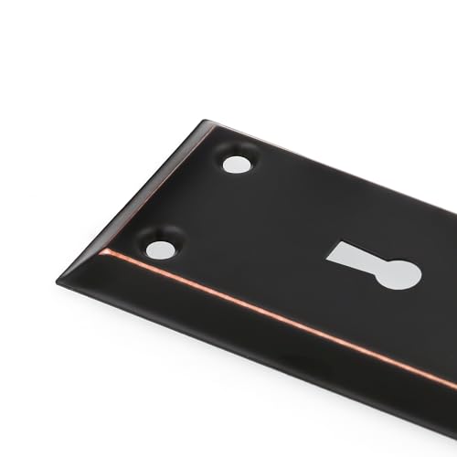 Prime-Line E 28337 Mortise Keyed Lock Set with Glass Knob, Single Pack - color: Bronze