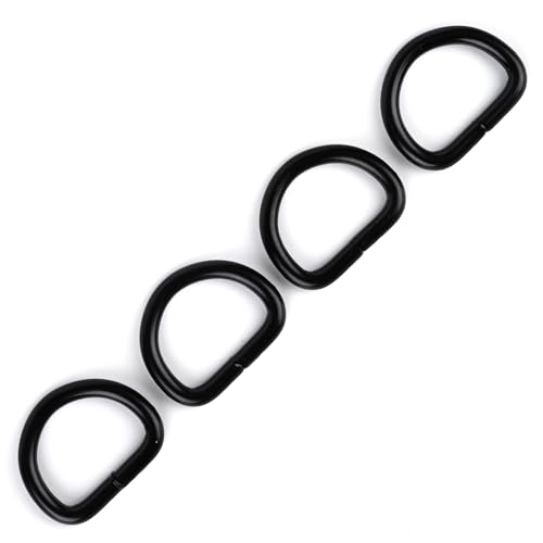 Country Brook Design - Welded D-Rings (3/4 Inch) - color: Black, size: 25 (Pack of 1)