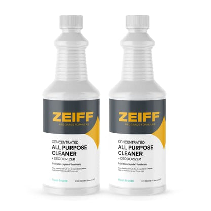 Zeiff Pro-Grade All-Purpose Cleaner & Deodorizer - Deep Cleaning & Odor Eliminating Formula For Professional & Home Surfaces - 32 Ounce Concentrate - Fresh Breeze, 2 Pack - size: 32 Fl Oz (Pack of 2)