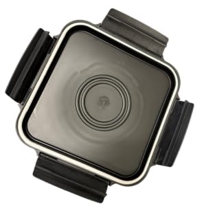 House Naturals 4 Gallon Square Food Grade Bucket Pail with Plastic Handles and Lid (Pack of 3) (Clear - Black lids) - color: Clear - Black Lids