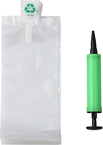 Miupoo Packaging Air Bags,Clear Plastic Inflatable Air Packaging Protector Bag with Free Pump Cushion,Air Inflatable Cushion Blocking Packaging Bag,4x8 Inches,50 Pieces - size: 4x8 Inches