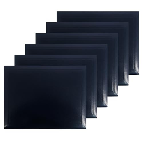 GraduationMall 8.5"x11" Smooth Padded Diploma Cover Certificate Holder Darkblue,6-Packs - color: Navy, size: 6 Packs