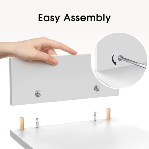 FITUEYES Dual Monitor Stand Riser, Adjustable Length and Angle, White - color: White