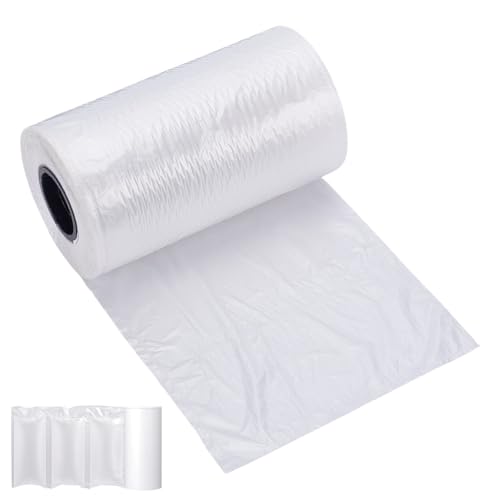 BENECREAT 3000Pcs Air Pillow Cushion Film Roll, Air Pillows for Shipping, Inflatable Cellophane Packing Material, Purse Stuffing, 984ft x4inx7.9in - size: 7.9inch Wide