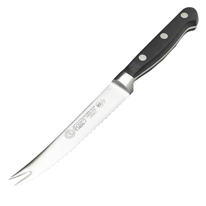 Winco 5" Black Stainless Steel Tomato Knife