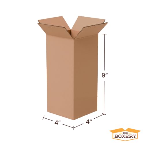 The Boxery 4"x4"x9" Corrugated Cardboard Boxes 25-Pack - size: 4 x 4 x 9"