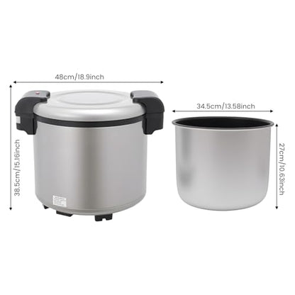 23L Electric Rice Warmer, Stainless Steel Commercial Food Warmer for Rice Soup Catering Restaurant Buffet Kitchen Use Durable Heating Equipment Suitable for Chefs Small Business Large Events