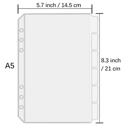 UMSICHT 12PCS A5 Binder Pockets with No Zippers, Zipless Budget Envelopes with Index Bits Design, A5 Binder Pouch for 6 Ring Binder, Money Folder Organizer,Clear PVC Savings Challenges Envelopes,12PCS - size: 12PCS A5 Pockets