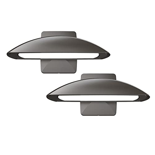 LED Outdoor Flood Light with Dusk to Dawn Photocell 75W Outdoor Security Light for Gardens Yards UL Listed 4000k Residential Full Cutoff Wall Pack 180° Adjustable Knuckle 8400LM Dark Bronze 2 Pack - color: DARK BRONZE-2PK, size: 75W