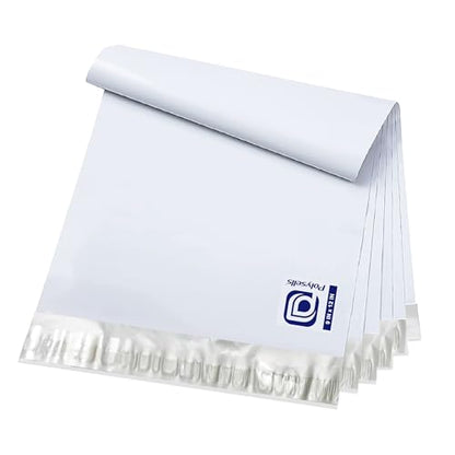 POLYSELLS 200 pcs 9x12 Inches White (Silver) Poly Mailers Shipping Envelopes, Strong Adhesive Sealing, Waterproof, and Tear-resistant Postal Mailing Bags for Small Business, Clothes, Non-Fragile Items - size: 9"x12" 200 PCS