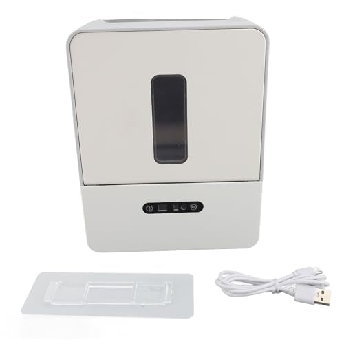Automatic Paper Towel Dispenser Touchless, Plastic Roll Paper Towel Dispenser with Night Light, 1200mAh Battery, Damp Proof Splashproof, for Kitchen Bathroom Wall Mount (Gray) - color: Gray