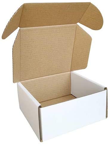 100 Pack 4x4x2'' Small Shipping Boxes, Corrugated Cardboard Mailers for Business, White (CM442-100) - color: White-Bulk, size: 4x4x2''