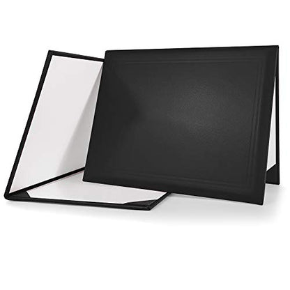 GraduationMall 8.5"x11" Smooth Padded Diploma Cover Certificate Holder Black,1-Pack - color: Black, size: 1 Pack