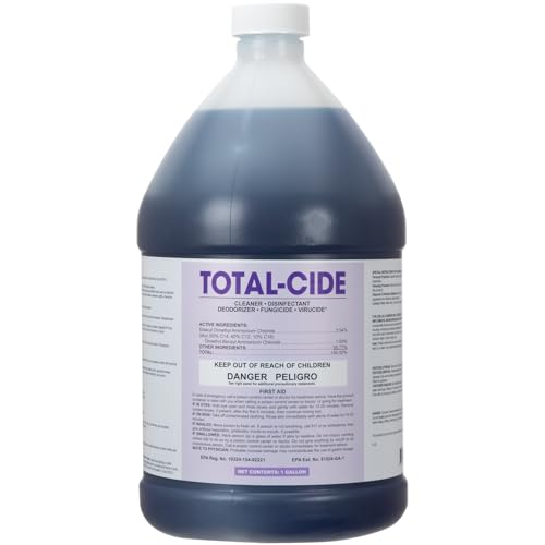 ForPro Total-Cide Disinfectant Solution, 2X Concentrated Formula, Hospital Grade Sanitizer & All Purpose Cleaner, 1 Gallon (128 Fl Oz) - size: 128 Fl Oz (Pack of 1)
