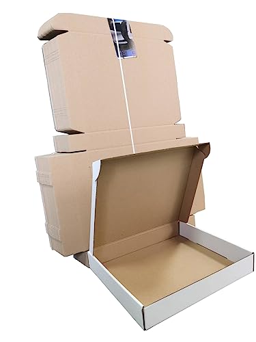 50 pack Small Shipping Box,13x11x2'',Corrugated Mailer, White - size: 13x11x2"