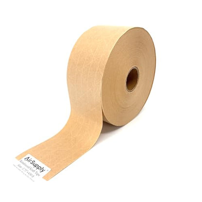 AIRSUPPLY 2.75 in x 450 ft Water Activated Reinforced Kraft Tape, 4 Rolls