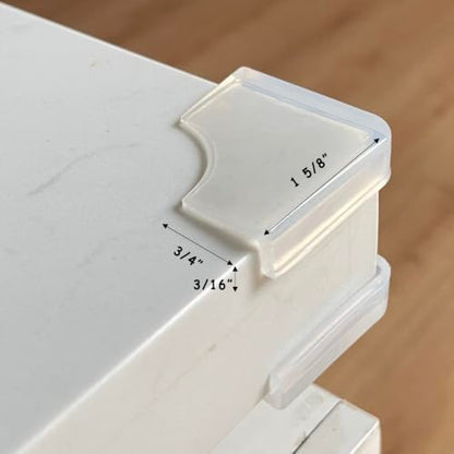 Silicone Clear Corner Protector Baby Proofing Single-Side Adhesive, 4 Count - size: 3/16x3/4 in (Width)