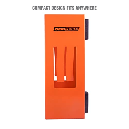 OEMTOOLS 23126 Orange Magnetic Glove Dispenser, Disposable Gloves Box Holder, Magnetic Glove Box Holder for Wall Mount - color: Orange