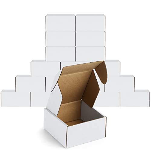 Famagic 50 Pack White Small Shipping Boxes 4x4x2 for Gifts, Jewelry, Bulk - color: White, size: 4x4x2" 50pcs