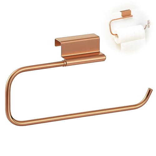 Yaocom 12.4 Inches Cabinet Door Paper Towel Holder, Rose Gold - color: Rose Gold