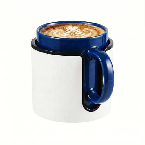 Wall Mounted Cup Holder,Large Size for Cups,Mugs and Cans.(White)