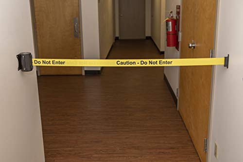 US Weight Wall Mount with Retractable Belt – 13' Caution,U2501CAU - color: Caution, size: 13'