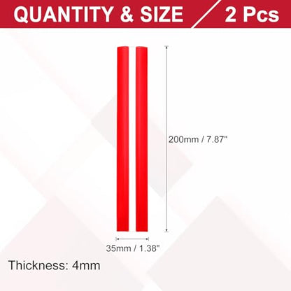 uxcell 2pcs Acrylic Flexible Hinges 200x35mm Invisible Living Hinge 360° - size: 200x35mm