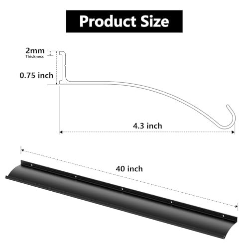 2 Pcs Extra Wide 4" W Door Rain Drip Guard, 40" L Anodized Aluminum Door Drip Cap for Exterior Doors Window Top, Overhead Drip Guard Edge Window Deflector (Black) - color: Black, size: 40 Inch-2pcs