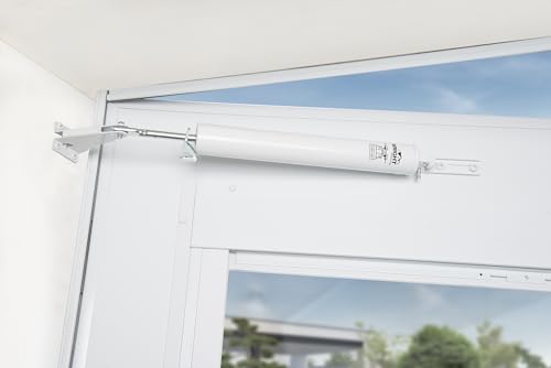 Wright Products Adjustable Pneumatic Screen and Storm Door Closer, White