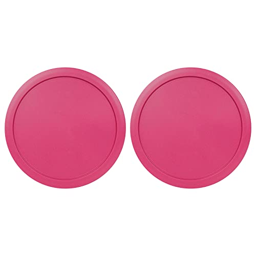 Replacement Lids fits Pyrex 6 & 7-Cup Glass Food Storage Container Bowls, 7.5-Inch Plastic Round Lids Covers for Pyrex 7402-PC, Airtight & Leakproof (2-Pack, Fuchsia) - color: Fuchsia, size: 2-Pack