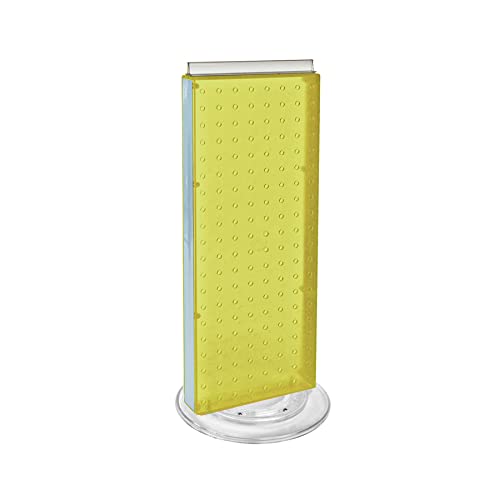 Azar 700508-YEL 8-Inch W by 20-Inch H Revolving Yellow Pegboard Counter Unit, Yellow - color: Yellow, style: Pegboard Only
