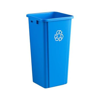 Blue, 23 Gallon Square Commercial Trash Can, Heavy-Duty Garbage Can, Industrial Trash Bin for Restaurants/Commercial Facilities/Warehouses - color: Blue, size: 23 Gallon