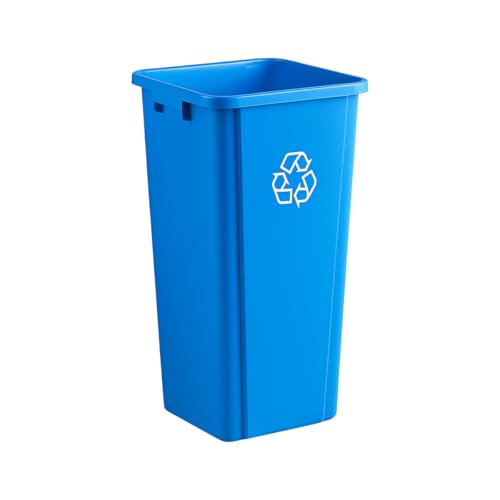 Blue, 23 Gallon Square Commercial Trash Can, Heavy-Duty Garbage Can, Industrial Trash Bin for Restaurants/Commercial Facilities/Warehouses - color: Blue, size: 23 Gallon