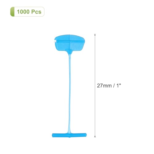 MECCANIXITY 1000 Pcs Standard Tagging Barb Fasteners, 1 Inch Light Blue Tagging Gun Fasteners Tagging Gun Refill Plastic Garment for Clothing Fine Stitch Price Refills Tag Label - color: Light Blue, size: 1 Inch