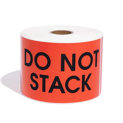 Aegis Adhesives - 3" X 5" Red Do Not Stack Stickers (1 Roll, 500/Roll) - color: Red (Do Not Stack)